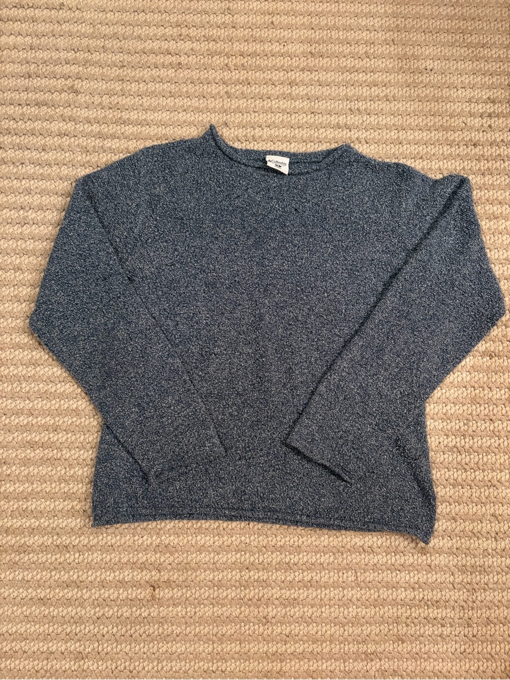 Columbia Textured Navy Blue Crewneck Sweater
